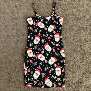 SHEIN Santa Head Slip Dress Size XS Black Red White